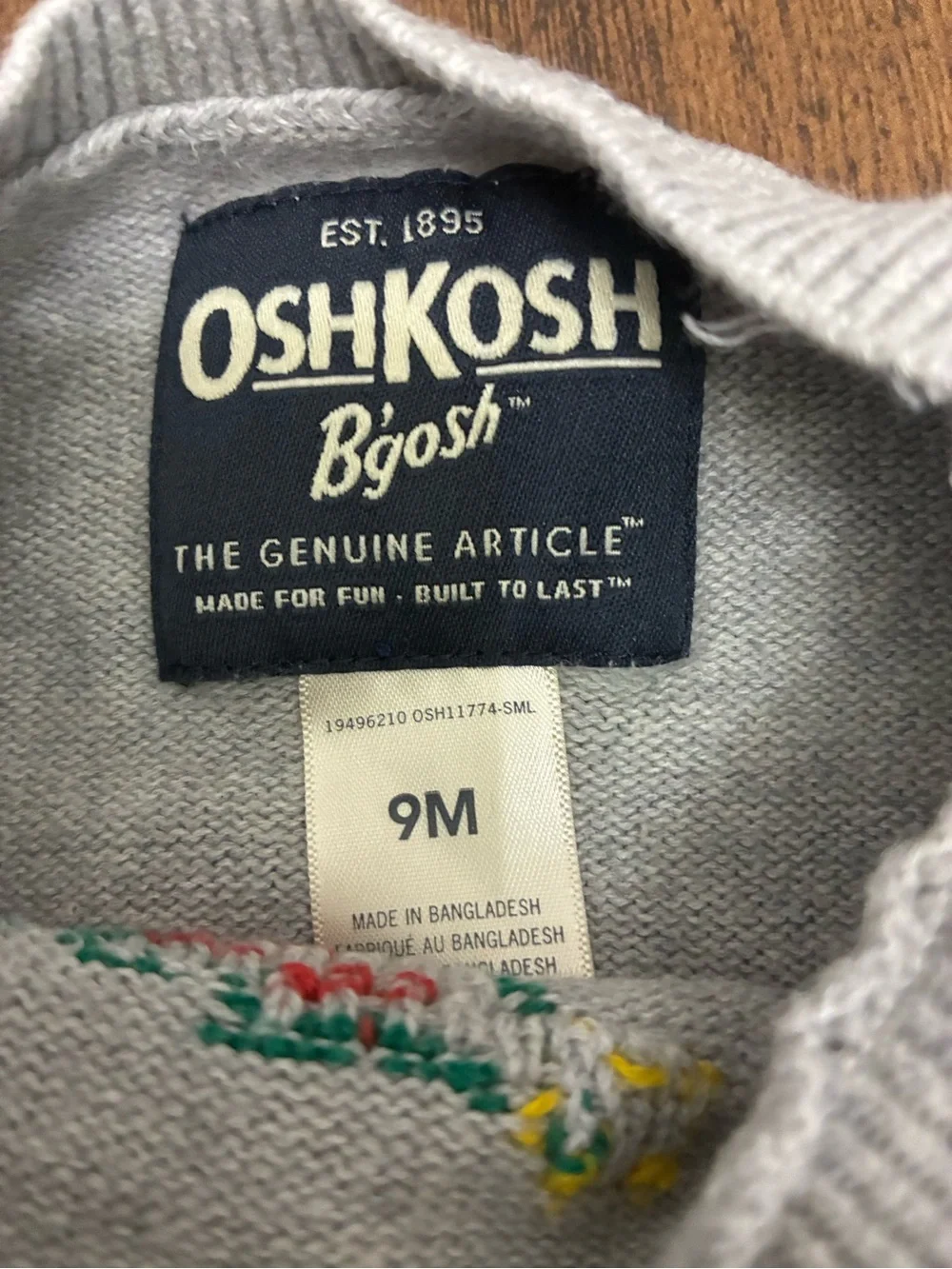 OshKosh Boy’s 9M Christmas Monster Truck Sweatshirt
